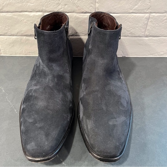 Stefano Castelli sz 41 US 9.5-10 navy suede zip boots main image 10